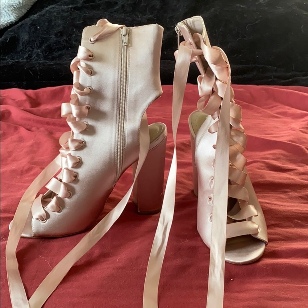 ALDO satin booties.